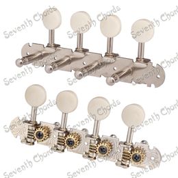 A Set of 4R4L Chrome Mandolin Tuning Pegs Tuners Machine Heads String Tuners