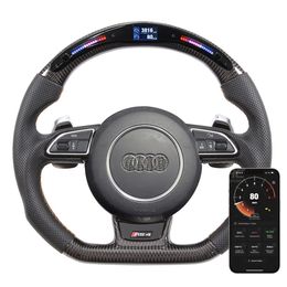 Customised Car Steering Wheels for Audi RS3 RS4 Car Interior Accessorie Carbon Fibre