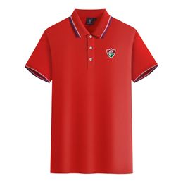 Fluminense FC men and women Polos mercerized cotton short sleeve lapel breathable sports T-shirt LOGO can be Customised