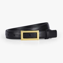 Spring/Summer Fashion Versatile Belt Couple Simple Design Smooth Buckle Leather Belt Trend Accessories Gift