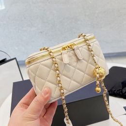 Famous Brand Classic Mini Box Bags Adjustable Shoulder Strap Quilted Crossbody Leather Bag Luxury Designer Top Quality Cosmetic Vanity Handbags Coin Purse 17*10CMG