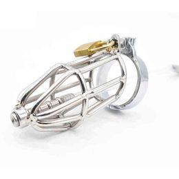 NXY Chastity Device Prisoner Bird Male Stainless Steel Lock Cb6000 with Silicone Catheter A311 0416