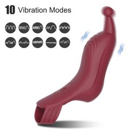 Nxy Vibrators Powerful Vibrator for Women Finger Sleeve g Spot Orgasm Clitoris Stimulator Female Clit Massager Goods Adults 18 Sex Toys 220420
