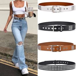 Belts Luxury Women Belt Fashion Rivet Four Bead Metal Female Pin Buckle Hardware Jeans Designer Waist BeltBelts