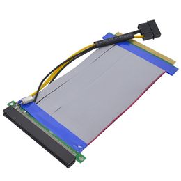 Computer Cables & Connectors Express 16X To Riser Card Extender Converter PCI-E PCIE Extension Ribbon Cable With Power SupplyComputer