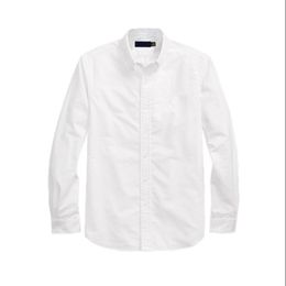 Mens Blouse Tops T Shirts TOP Quality Designer Embroidery Long Sleeve Shirts Solid Color Slim Casual Business Clothing Dress Long-sleeved Shirt XL White Black Yellow