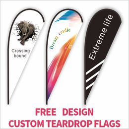 Custom Printed Teardrop Flag Graphic Opening Celebration Beach Banner Sport Promotion Outdoor Advertising Decoration 220616