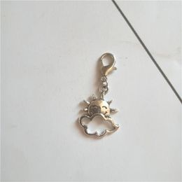 Charms Pcs Antique Silver Color Sun Boho Clip On Charm Cloud Zipper PullCharms