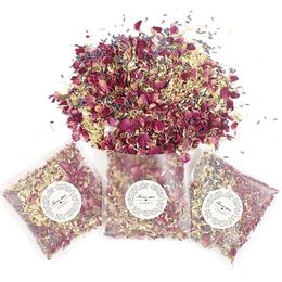 1510Packs Natural Wedding Confetti Dried Flower Rose Petals Pop Bridal Shower Birthday Party Decoration DIY Valentine Day Gift 220815