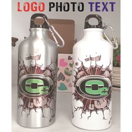 600ML Bottle DIY Customised Colourful Print Po for Biker Hiker Bag Travel Sport Team Company Promotion Aluminium 220706