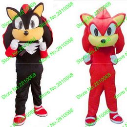 Mascot doll costume Make EVA Material Helmet Red black hedgehog Mascot Costumes Cartoon Apparel Birthday party Masquerade 981