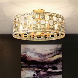 Pendant Lamps Nordic LED Ceiling Lights Crystal Art Deco Round Gold Lamp For Kids Room Living Modern Retro Industrial PlafondlampPendant