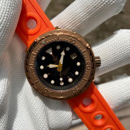 Wristwatches STEELDIVE Mens Diver Watches Bronze Tuna Diving 300m Waterproof Automatic Mechanical Super Luminous Sapphire NH35