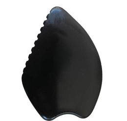 Mas Stones Rocks Natural Black Bian Stone Guasha Board Scraper For Face Neck Back Body Pressure Therapy Tools Sigcd