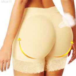 High Waist Trainer Shapewear Slim Body Shaper Padded Fake Ass Butt Lifters Women Dress Hip Enhancer Booty Lifter Control Briefs L220802