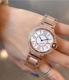 Super 2 colori ultima versione orologi per donna Vetro zaffiro quadrante 33mm bordo diamante movimento al quarzo di alta qualità acciaio 316L moda donna / orologi da polso da uomo
