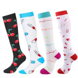 Sports Socks Compression Fit For Nursing Edema Diabetes Varicose Veins Travel Flight Circulation Calf StockingsSports SportsSports