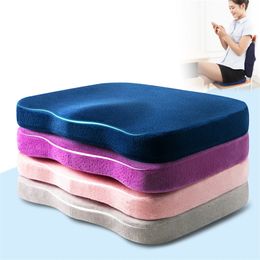 Memory Foam Seat Cushion Coccyx Orthopaedic Pillow For Chair Massage Pad Car Office Hip Pillows Tailbone Pain Relief Seat Cushion 220402