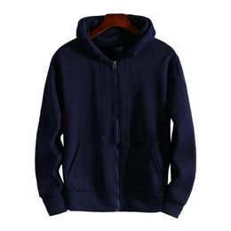 Men/Women Zipper Sweatshirt Hoodies Jacket Coat Hooded Sweatshirts Long-sleeved Pullover Women's Solid Colour Tops Sportswear 220406
