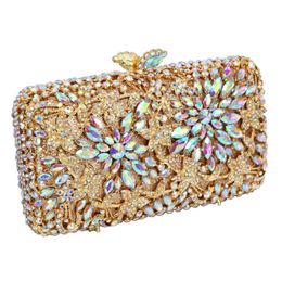 NXY Evening Bags Stylish Fashion Colourful Women Crystal cocktail Evening bag Luxury Diamond Clutch Bag Ladies Party Prom Handbag 88288 0428
