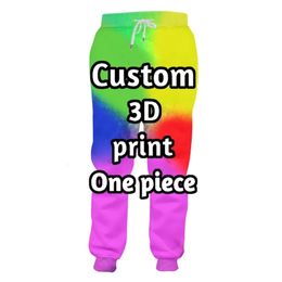 Pantaloni personalizzati Uomo 39 s Stampa 3D Proprio design Personaliz Pantaloni sportivi Maschile Elastico in vita Jogger Drop Casual Hip Hop fai da te 220708