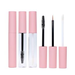 10ml Empty Matte Pink Lip Gloss Tube Clear Mascara Packaging Bottle Lipgloss Liquid Lipstick Lip Tint Oil Cosmetic Eye Liner Refillable Container