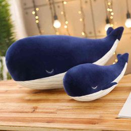 25456585Cm Kawaii Soft Plush Toys Sea Animal Large Size Blue Whale Soft Toy stuffed animal Baby ldren Birthday Gift J220729