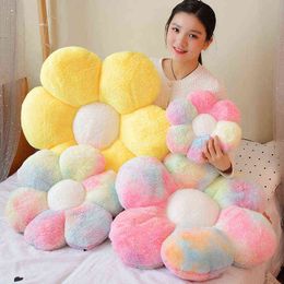 Cm Colourful Flower Plush Pillow Toys Stuffed Soft Plants For Sofa Bed Sleeping Back Home Decor Gifts J220704