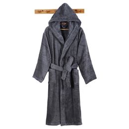 Men Bathrobe Luxury Long Winter Mens Robe Warm Bathrobe Plus Size Bath Robe Soft Grid Towel Fleece Thermal Dressing Gown 201109