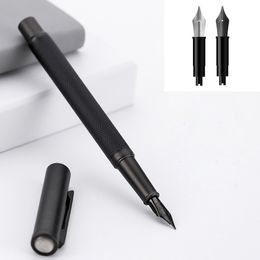 Hongdian Black Fountain Pen EFF Nib Beautiful Tree Texture Ink Spare Nibs Option School Office Supplies Y200709