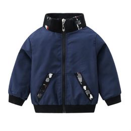 2022 Autumn New Children's Jacket Fashion 2 Colors Baby Boys Coat Long Sleeve Casual Jackets Boy Children Clothing