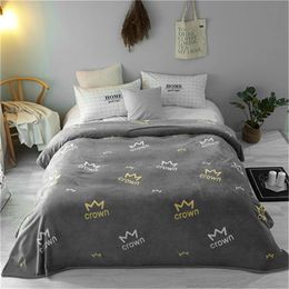 LREA 7 sizes coral Fleece Blanket warm soft throw winter on Sofa Bed Plane Travel bedspreads sheets blankets 201113