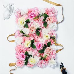 Decorative Flowers & Wreaths Artificial Flower Wall Panel 24'' X 16'' 3D Hydrangea Mat For Wedding Backdrop Decor Event And