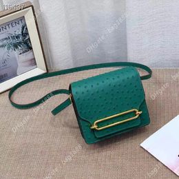 Classic designer bags women's handbag fashion goatskin single shoulder diagonal bag high quality ostrich pattern mini square organ bag
