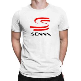 Neues Herren-T-Shirt Ayrton Senna F1 Formel-1-Fahrerdruck Männer und Frauen Lässiges, kurzärmliges, übergroßes Motorradrennen-Extremsport-T-Shirt 7CV4