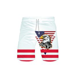 New Skull Eagle USA Flag 3D Board Shorts Trunks Summer New Quick Dry Beach Swiming Shorts Men Hip Hop Short Pants Beach clothes Plus Size S-7XL 005