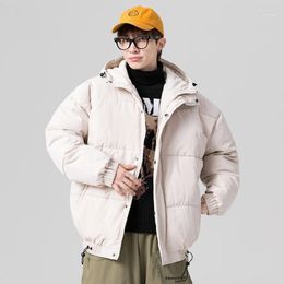 Men's Down & Parkas 2022 Winter Coat Shadowless Wall Japanese Port Style Large Size Drawstring Hooded Bread Men Clothes Kare22