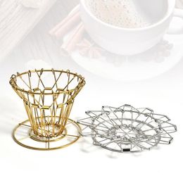 Folding Coffee Filter Paper Holder 304 Stainless Steel s Rack Collapsible Dripper Cup Stand Brew Tool 220509