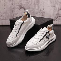 Branded Air Cushion Pointed Toe Wedding Dress Shoes Breathable Lace Up Canvas Casual Sneakers Outdoor White Round Toe Driving Sports Single Walking Loafers