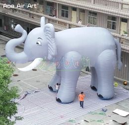 New Arrival Blown Up Decor Inflatable Grey Elephant Animal For Carnival Parade Made By Ace Air Art