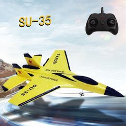 FX620 SU35 2.4G Remote Control Fighter Hobby Glider Airplane EPP Foam Toys RC Plane Kids Gift 220629