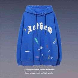 Tkpa American Vibe Hooded Men and Women High Street Guochao West Coast Hiphop Couple Jacket