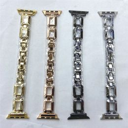 Luxury Square Metal Wrist Band Strap Bracelet for Apple Watch Series 7 6 5 4 SE