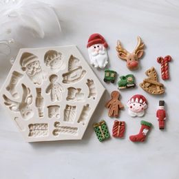 Baking Moulds Christmas Series Silicone Mould Chocolate Candy Jewellery Accessories Mould Epoxy Decoration ToolBaking