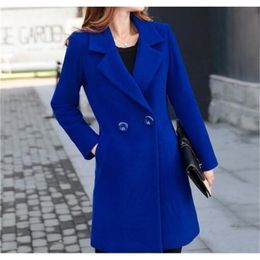 Plus Size 5XL Double Breasted Blue red Long Jacket Female Coats Blazer Feminino Long Sleeve Women Suit Jackets Office Blazers T190903