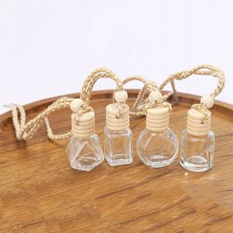 Transparent Car Perfume Bottle 10ml Decoration Aromatherapy Bottles Pendant Mini Travel Perfumes Storage Empty Bottle BH6683 WLY