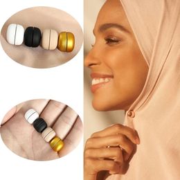 12 Pcs /Lot Magnetic Hijab Pins Matte Metal No Snag Muslim Women Hijab Scarf Islamic Pinless Safety Headscarf Brooches Accessori