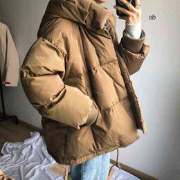 Men's Down & Parkas Winter Jacket Parka Warm Fashion Casual Korean Style Hooded Short Coat Men Streetwear Wild Loose Thick Mens Clothes T220809