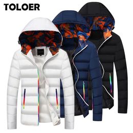Brand Jacket Men Winter Jackets Fashion Casual Slim Thick Warm Coat Mens Cotton Hooded Parkas Male Casaco Masculino 220804