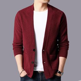 Men's Sweaters Top Grade Luxury Men Knitted Single Breasted Cardigans 2022 Arrivals Men's Business Casual Classic Cardigan Sweater Jacke